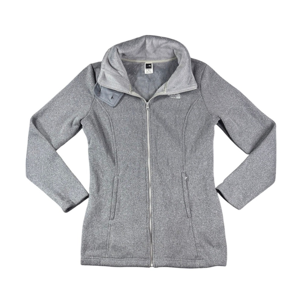 The North Face Crescent Full Zip Fleece Jacket Grey Heather Womens Large